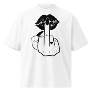 Unisex organic oversized high neck t-shirt