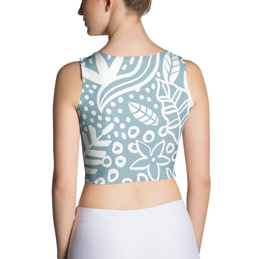 Blue White Crop Top Women - Image 5
