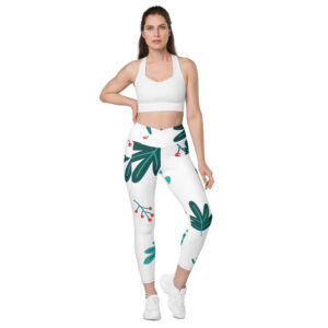 Crossover leggings with pockets