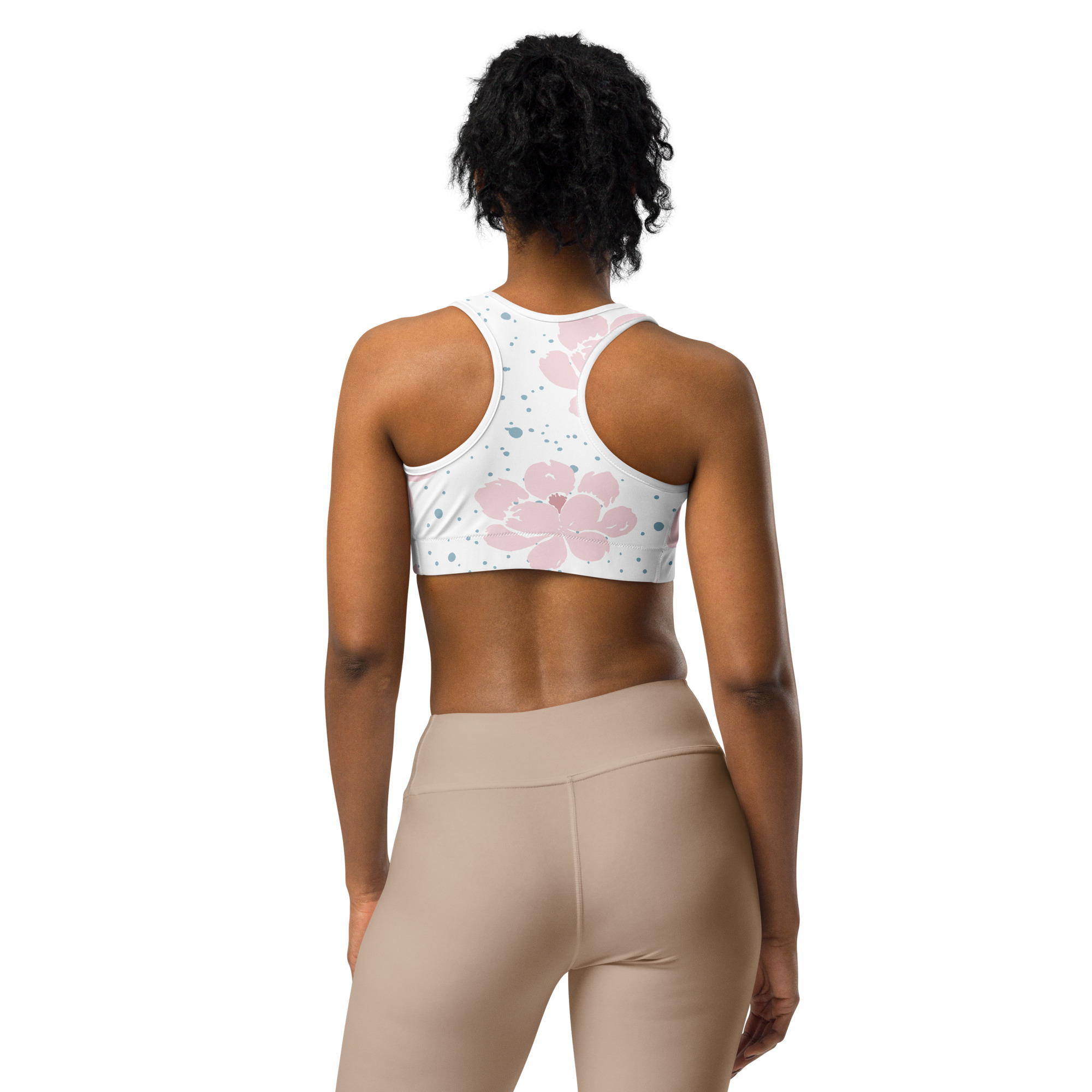 Pink Floral Sports Bra - Image 12