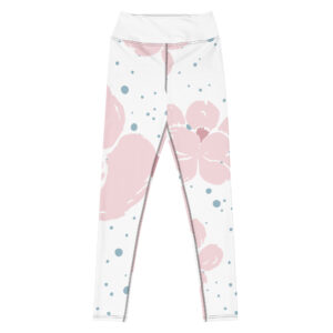 Pink White Floral Leggings