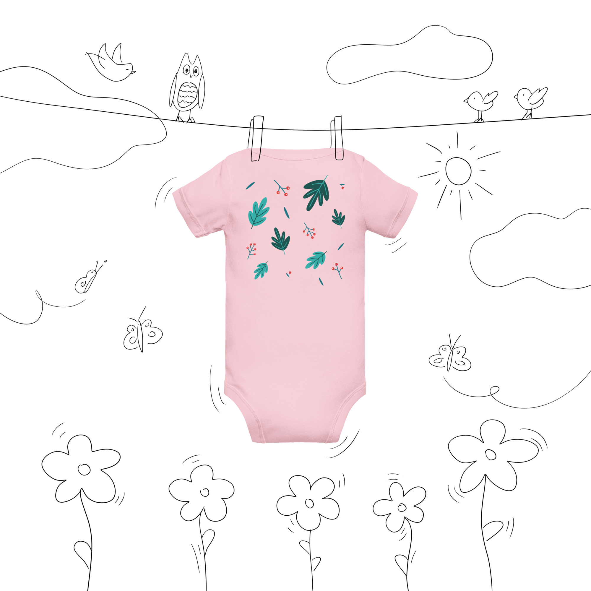 Baby short sleeve one piece - Image 6