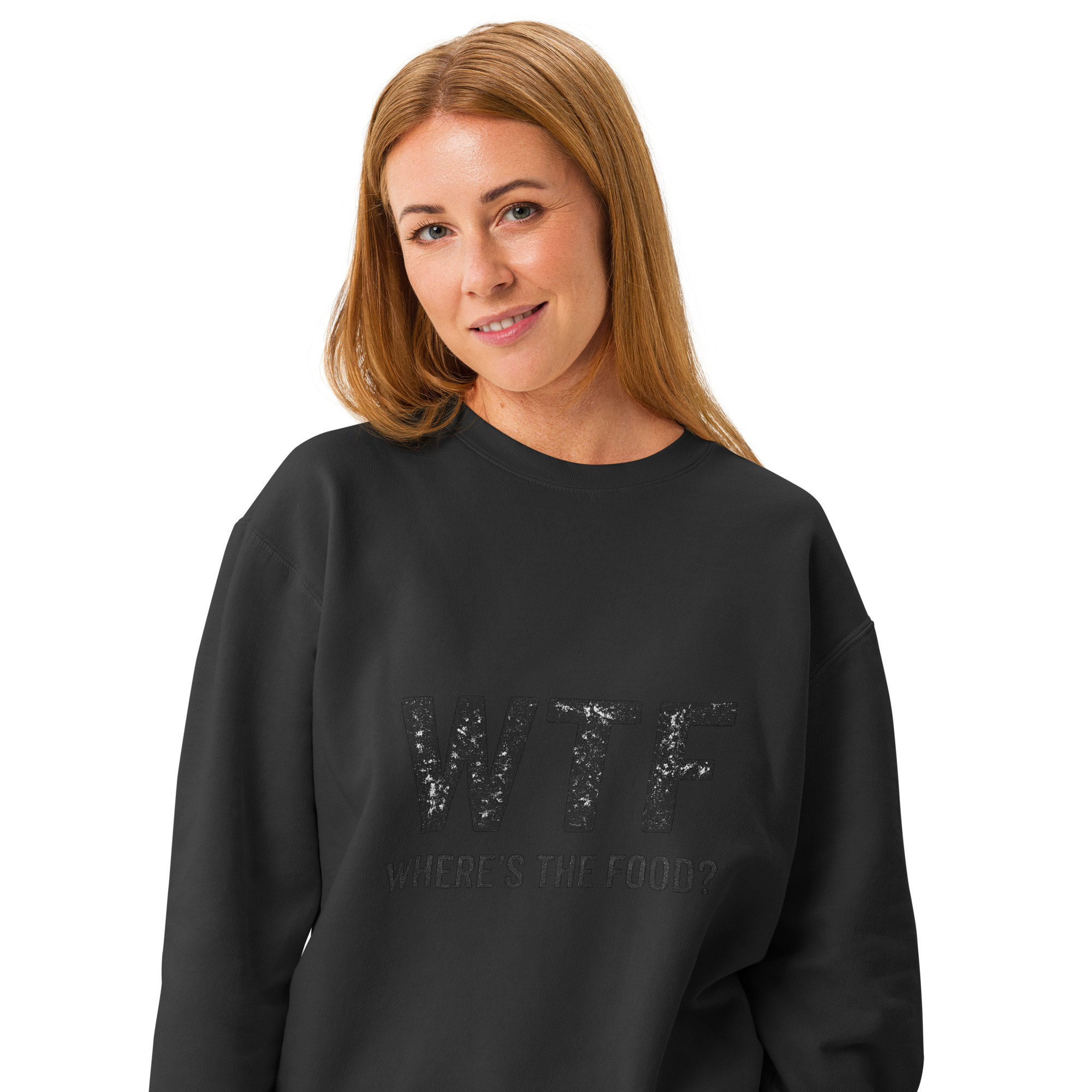Garment-dyed fleece crewneck sweatshirt