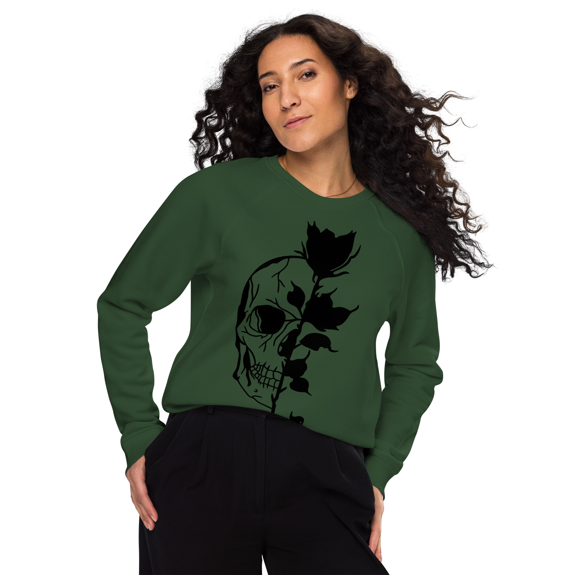 Unisex organic raglan sweatshirt - Image 22