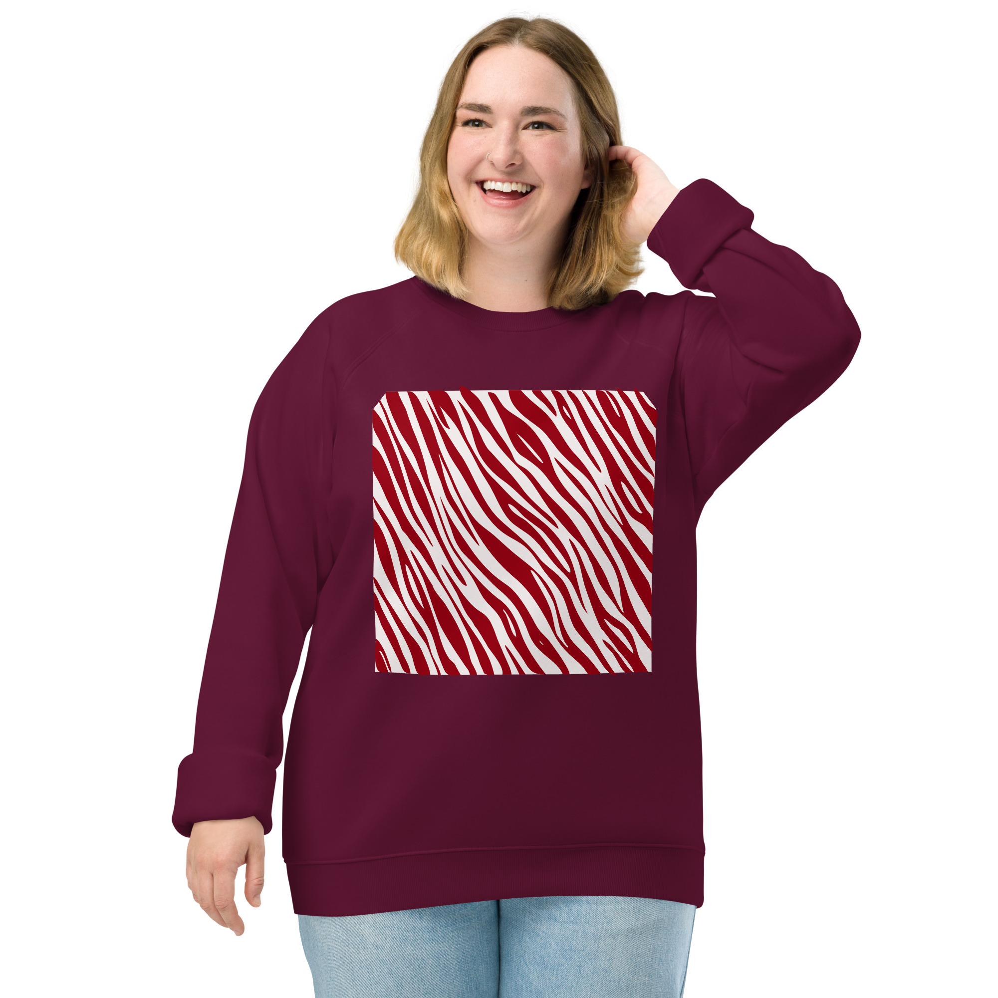 Organic raglan sweatshirt