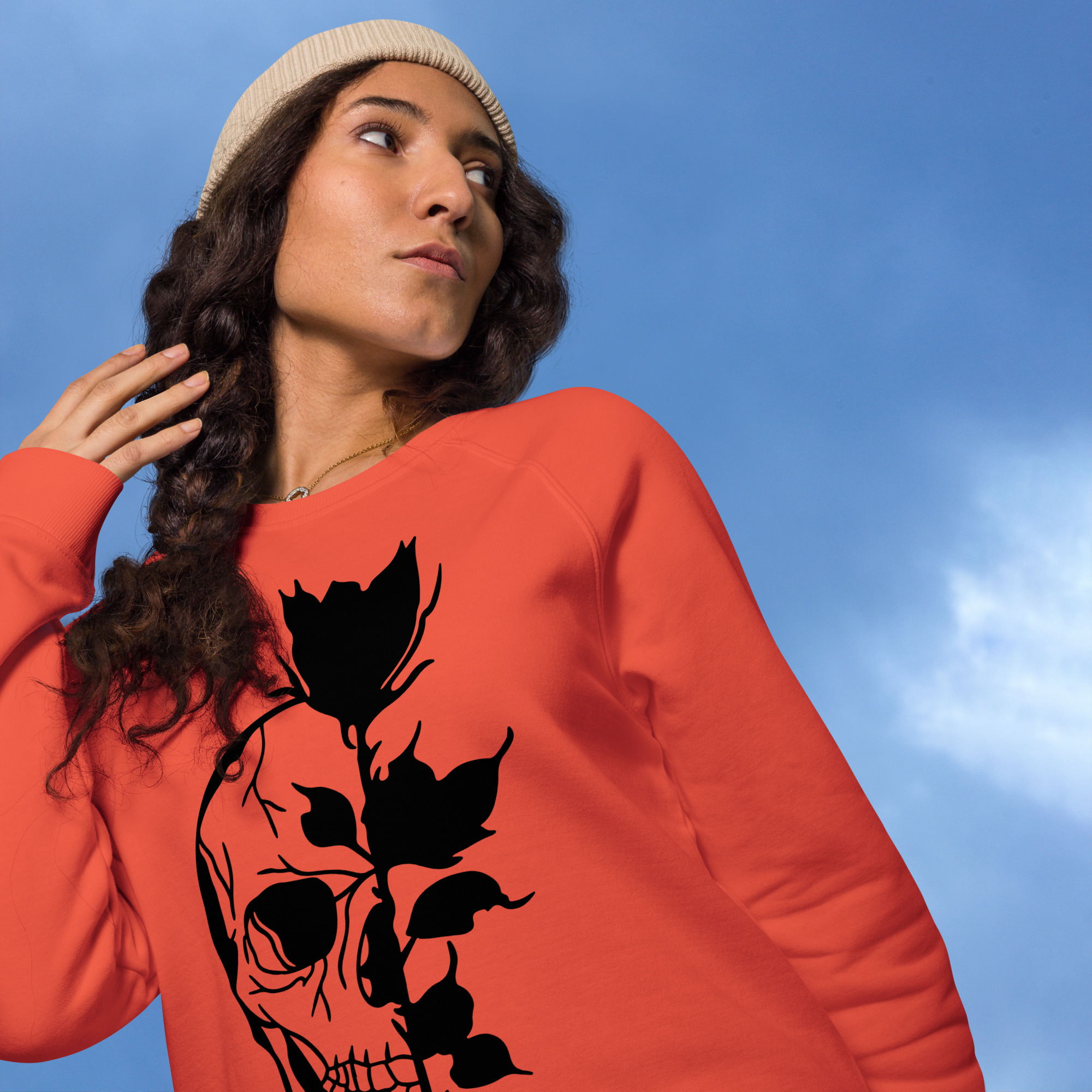 Unisex organic raglan sweatshirt - Image 42