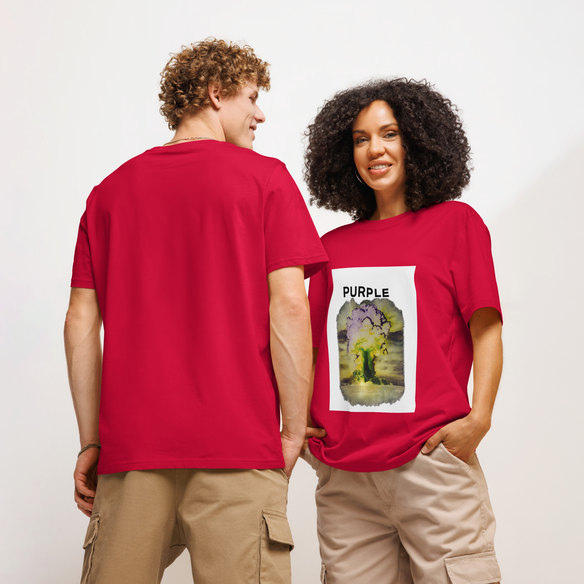 Unisex organic ribbed neck t-shirt